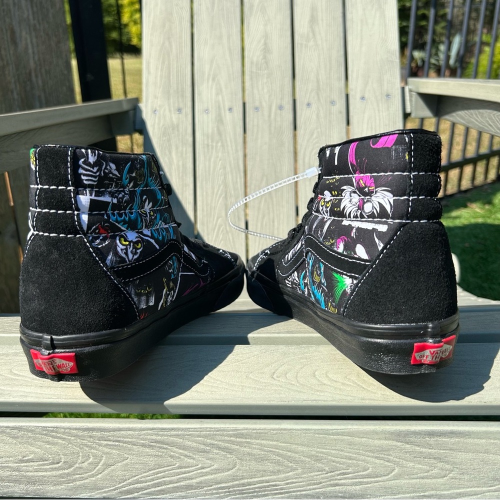 Vans X Disney 100th Villains Sk8Hi Shoes Men's Size 7.5 Womens 9 Black Sneakers - Picture 11 of 15